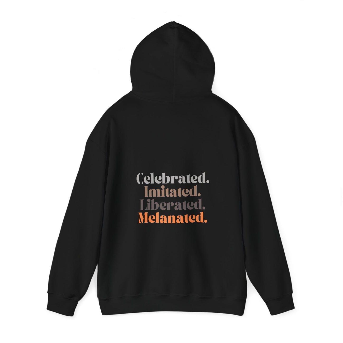 Melanated. Celebrated. Hoodie – Black Girl Magic Afro Art Sweatshirt | Urban Streetwear for Women