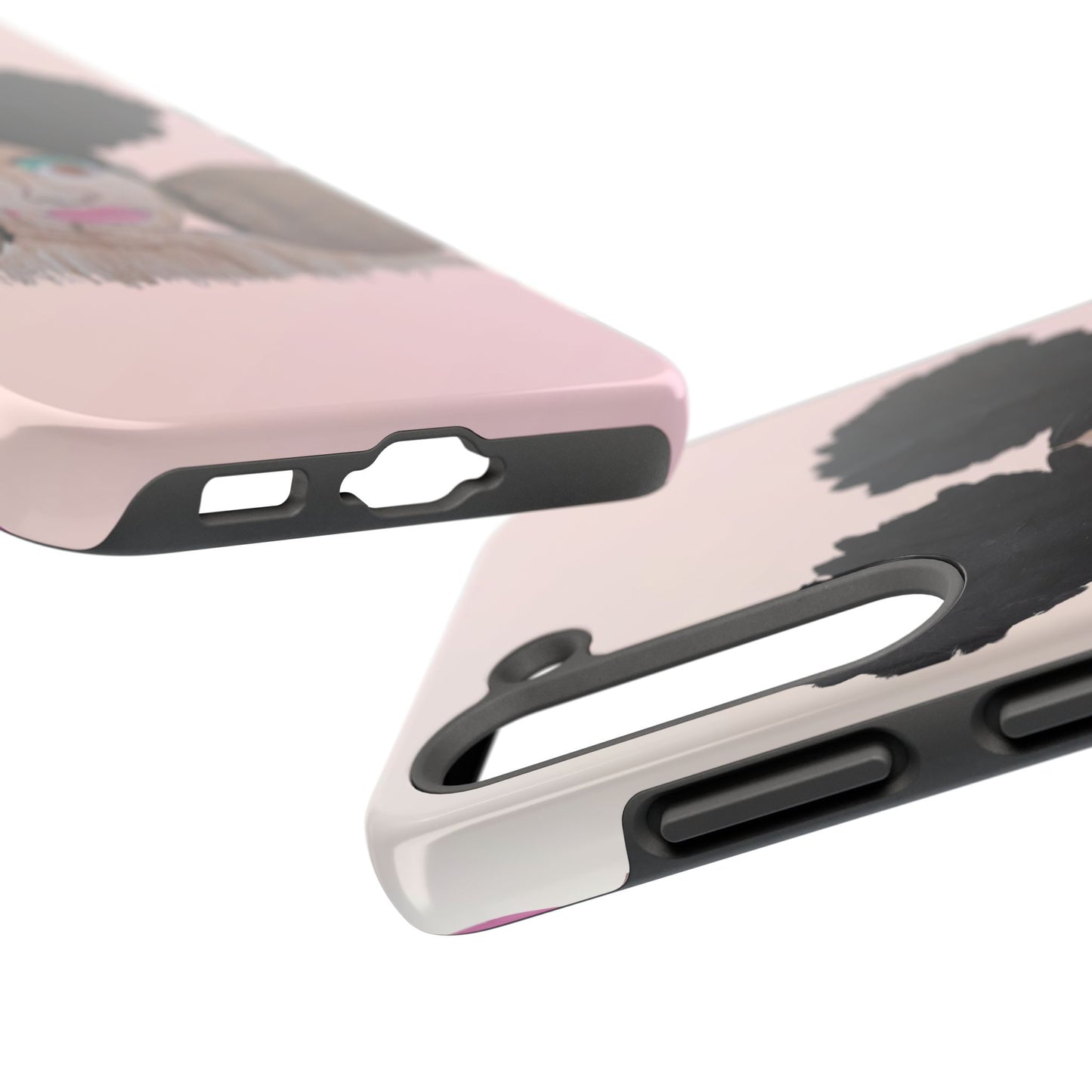 Black Woman Art Tough Phone Case, Hand-Painted Graphics, Original Art iPhone Cover, Protective Phone Case, Unique Artwork Case