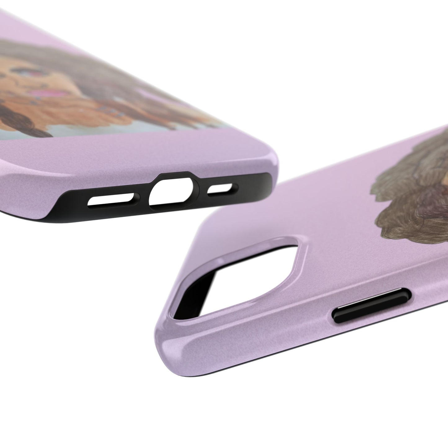 Black Woman Art Tough Phone Case, Hand-Painted Graphics, Original Art iPhone Cover, Protective Phone Case, Unique Artwork Case
