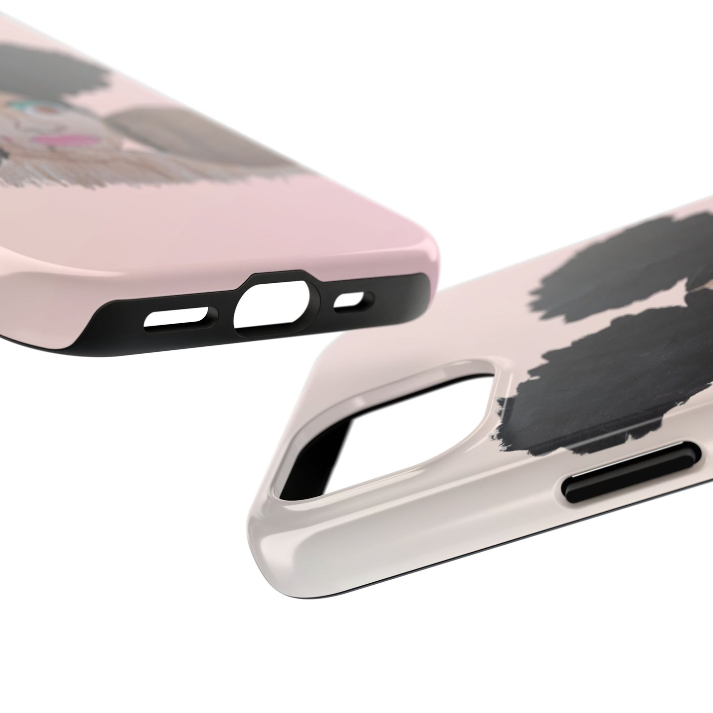 Black Woman Art Tough Phone Case, Hand-Painted Graphics, Original Art iPhone Cover, Protective Phone Case, Unique Artwork Case