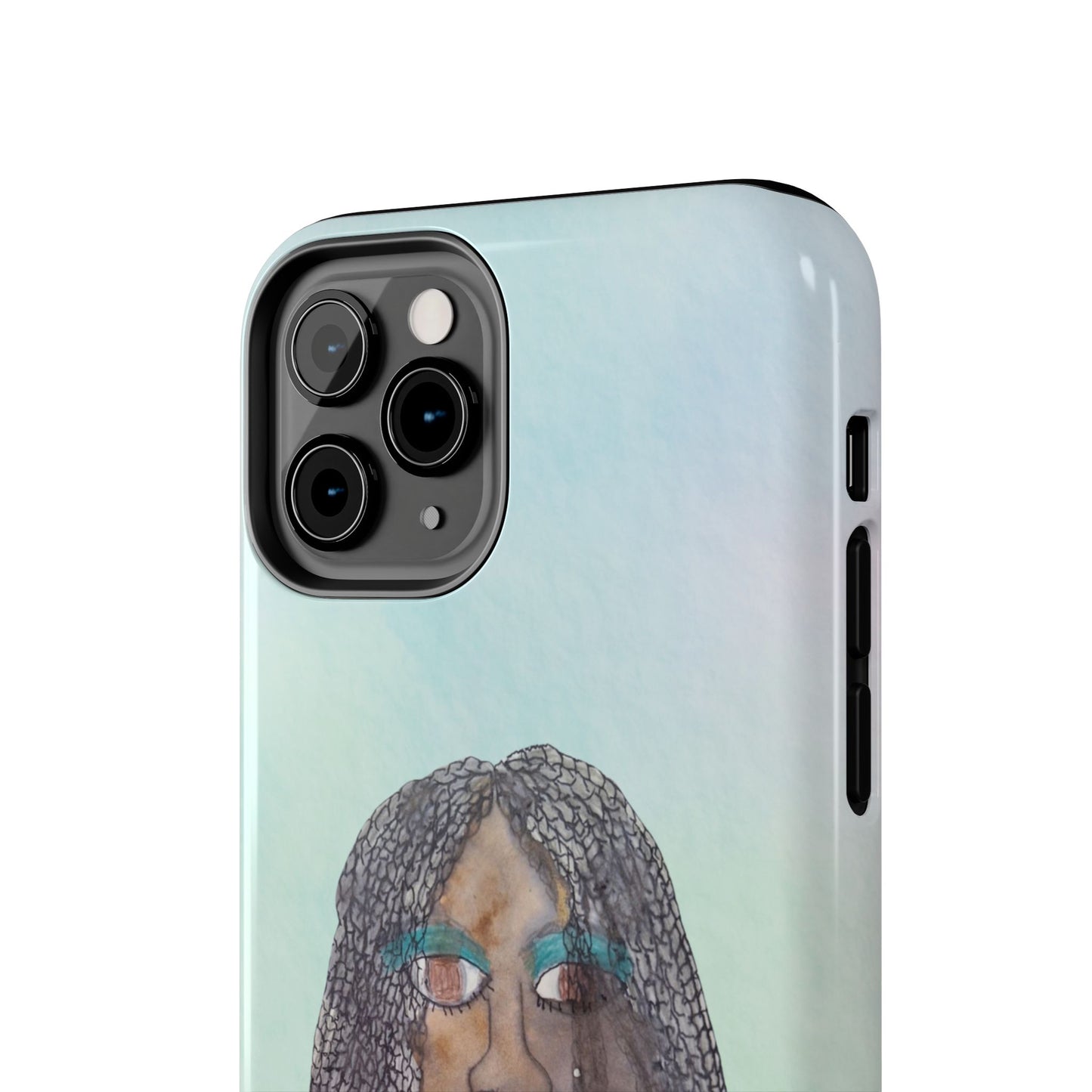 Black Woman Art, Artistic Fashion Phone Case, Colorful Unique Phone Protector, Gift for Her, Bohemian Style, Phone Cover for Creative Souls