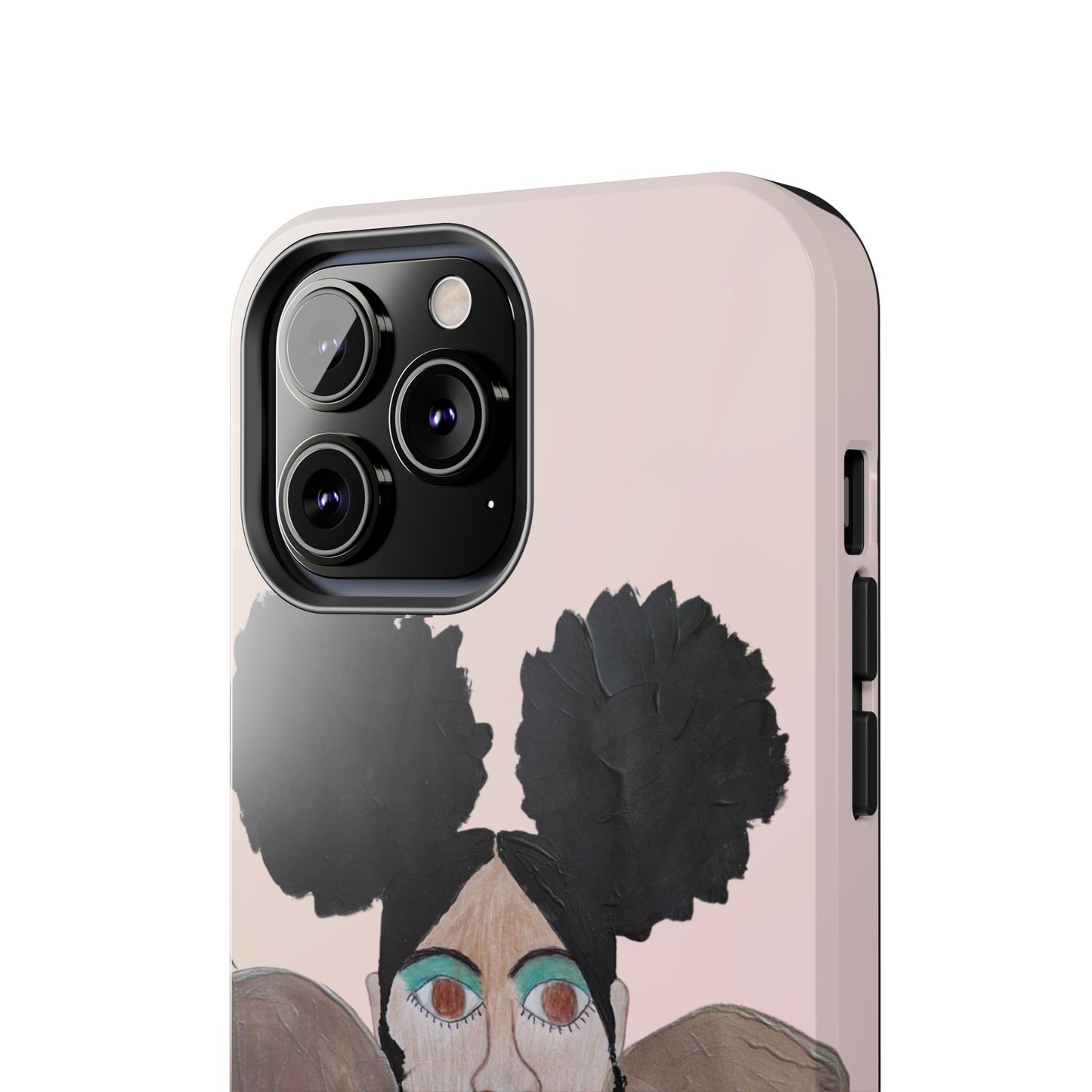 Black Woman Art Tough Phone Case, Hand-Painted Graphics, Original Art iPhone Cover, Protective Phone Case, Unique Artwork Case