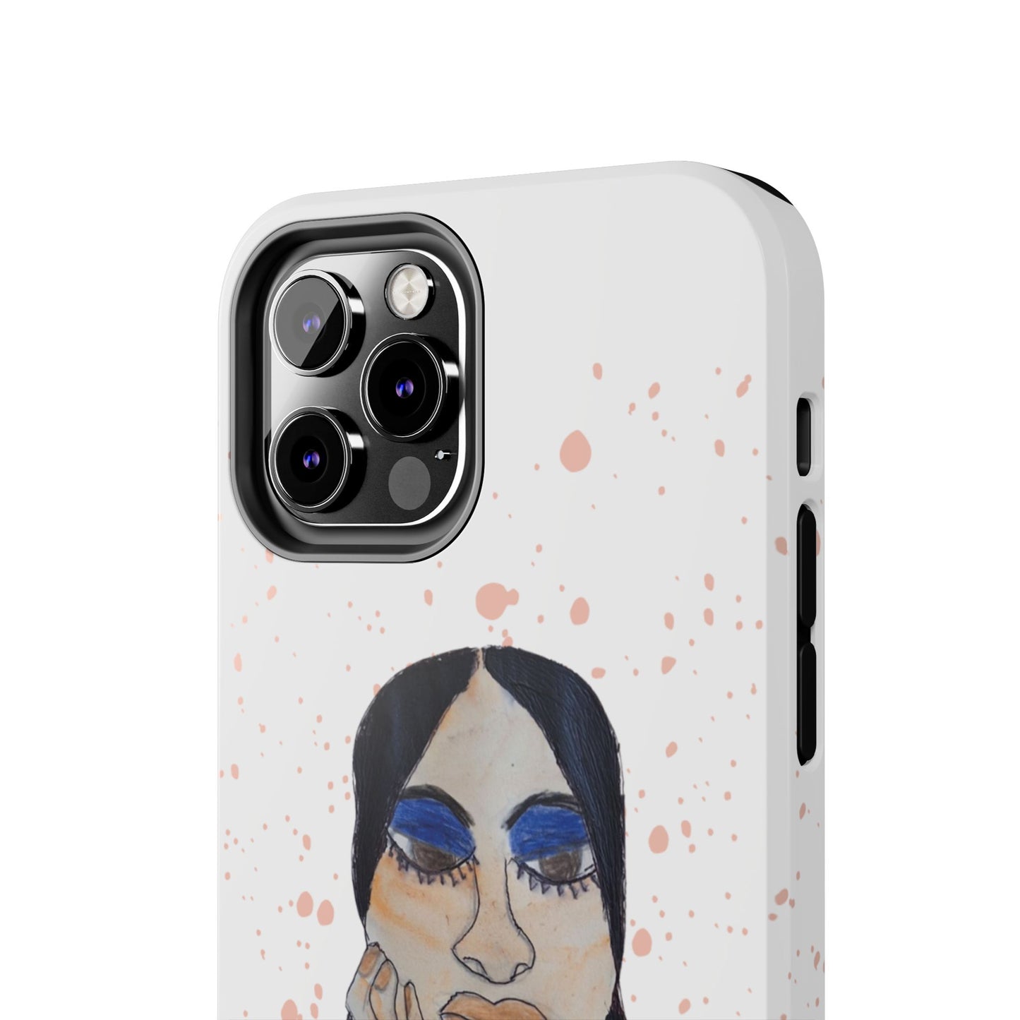 Black Woman Art Tough Phone Case, Hand-Painted Graphics, Original Art iPhone Cover, Protective Phone Case, Unique Artwork Case