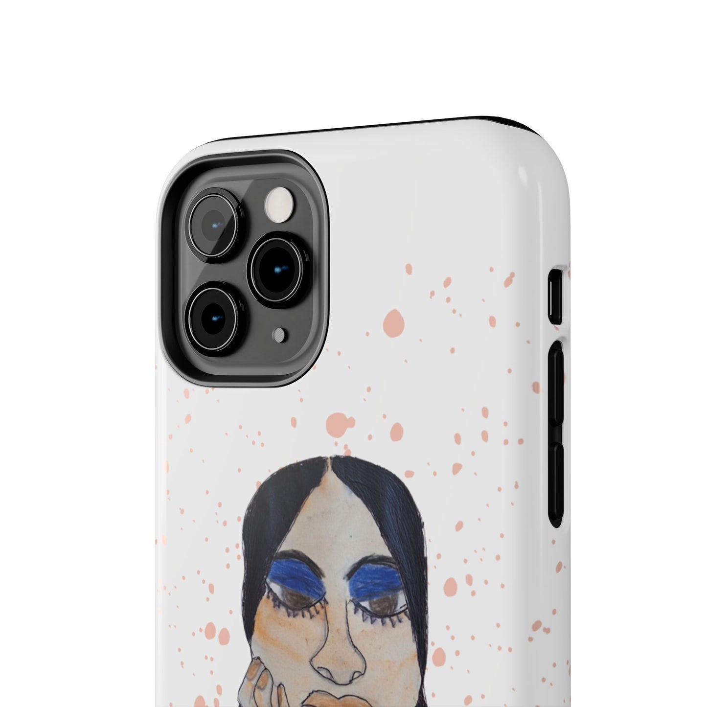 Black Woman Art Tough Phone Case, Hand-Painted Graphics, Original Art iPhone Cover, Protective Phone Case, Unique Artwork Case