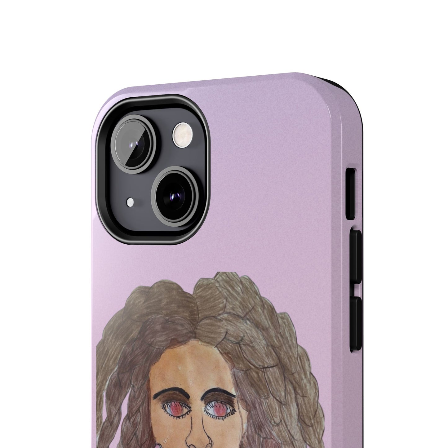 Black Woman Art Tough Phone Case, Hand-Painted Graphics, Original Art iPhone Cover, Protective Phone Case, Unique Artwork Case