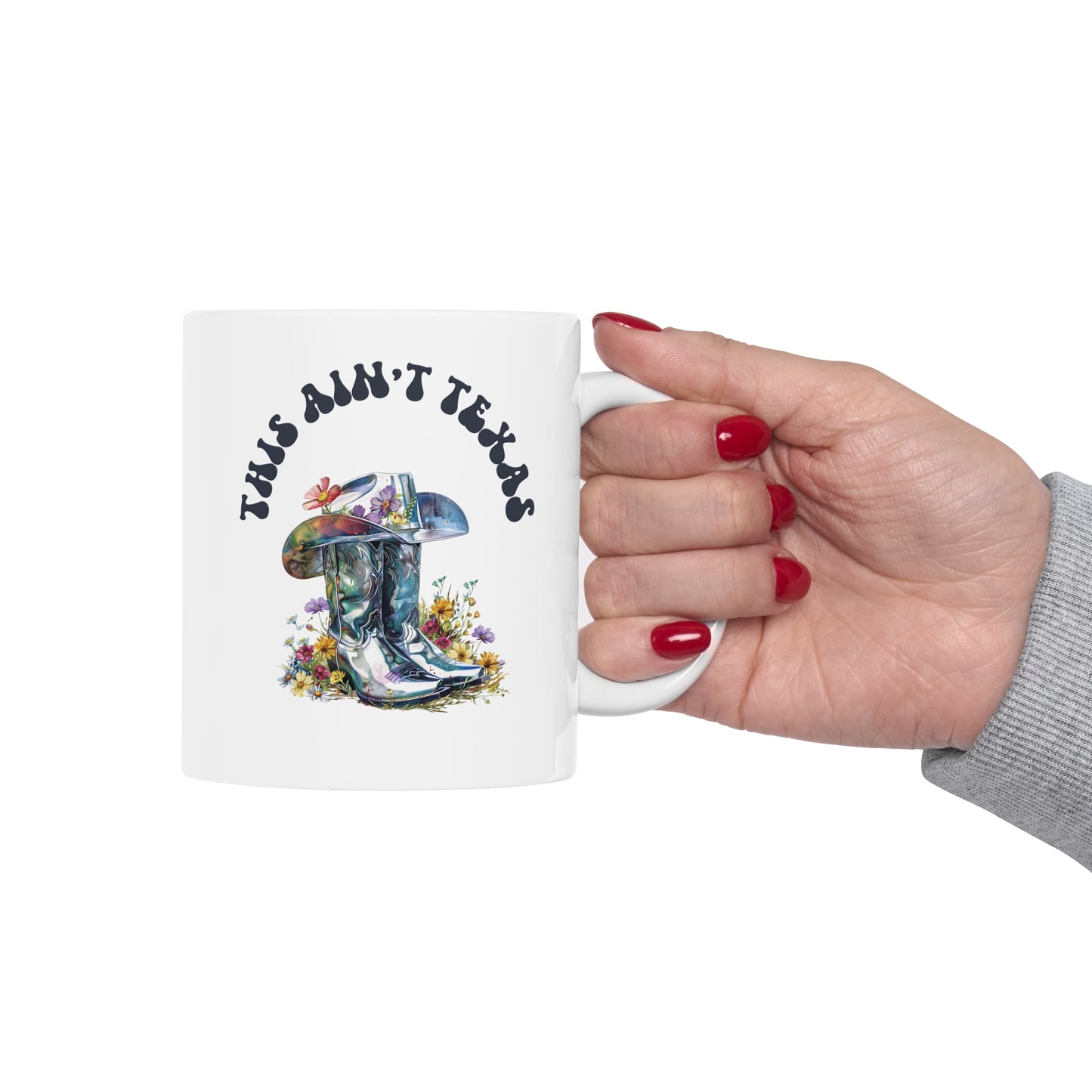 THIS AIN'T TEXAS, Western Graphic, Country Graphic, Black Women Country, Black Cowgirl Graphic, Beyonce Fan, Mother's Day, Gift for Her, Graphic Ceramic Mug, 11oz