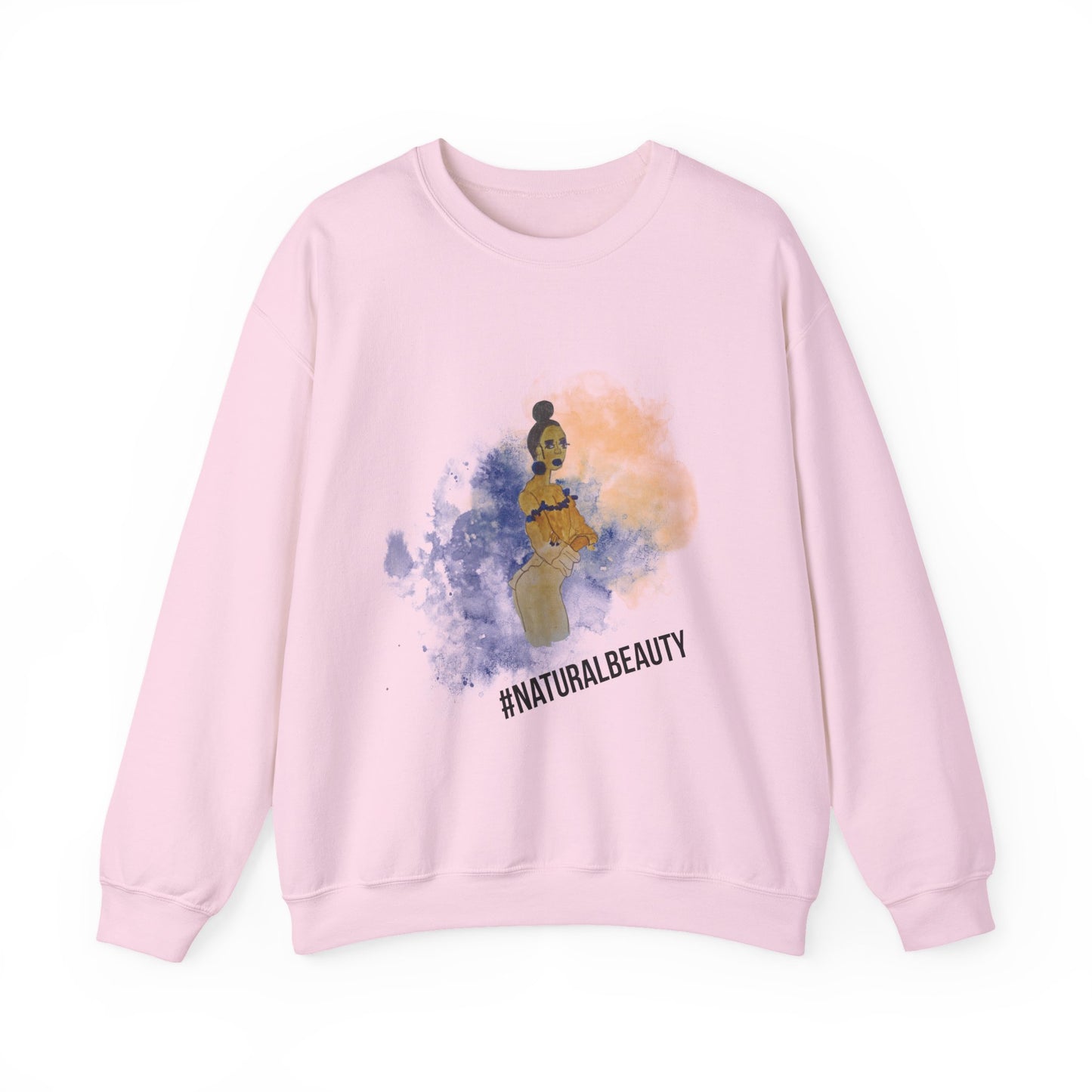 Natural Beauty Women's Crewneck Sweatshirt - African-American Woman Graphic