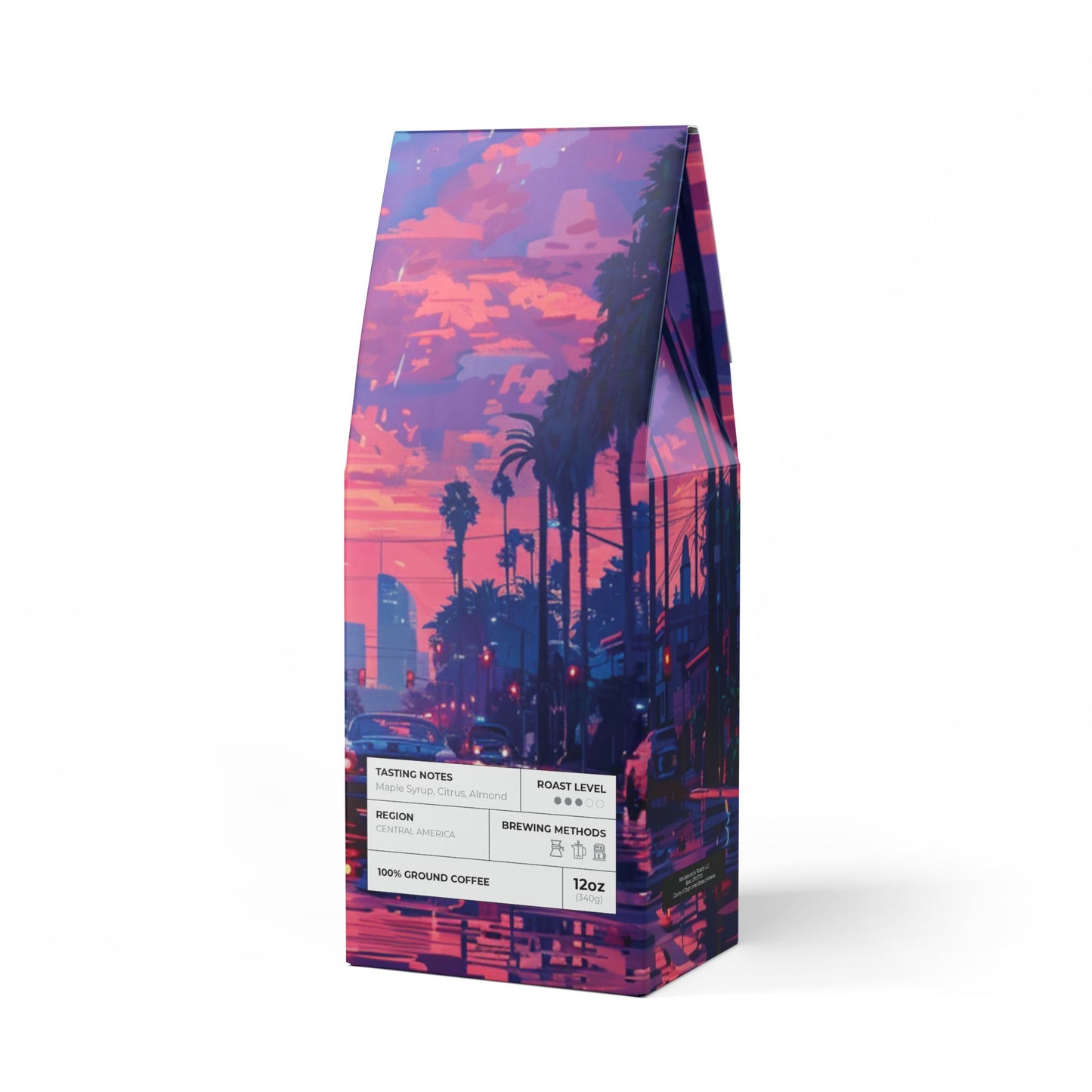 CRENSHAW L.A. STREETS Urban Graphic, Broken Top Coffee Blend (Medium Roast), Specialty Craft Coffee, Holiday Gift