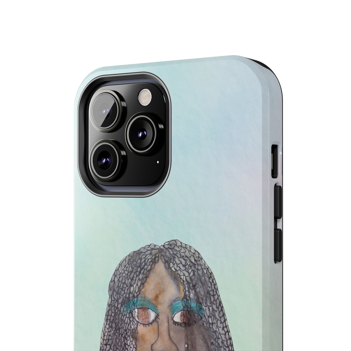 Black Woman Art, Artistic Fashion Phone Case, Colorful Unique Phone Protector, Gift for Her, Bohemian Style, Phone Cover for Creative Souls