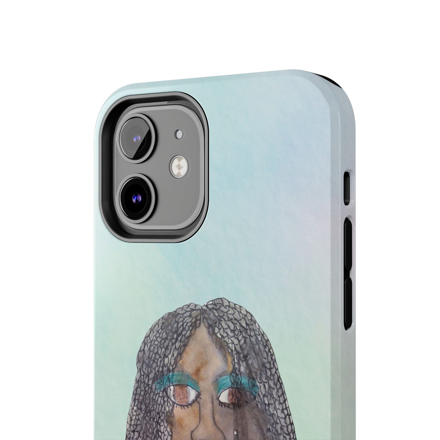 Black Woman Art, Artistic Fashion Phone Case, Colorful Unique Phone Protector, Gift for Her, Bohemian Style, Phone Cover for Creative Souls