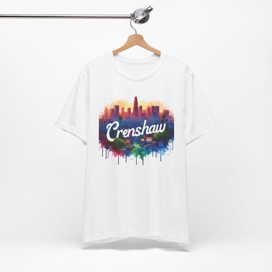 CRENSHAW ONE, Back in the Day, African American Pride, Black History, Historic Black Neighborhood, Graphic T-shirt, Urban Streetwear, Unisex Jersey Short Sleeve Tee