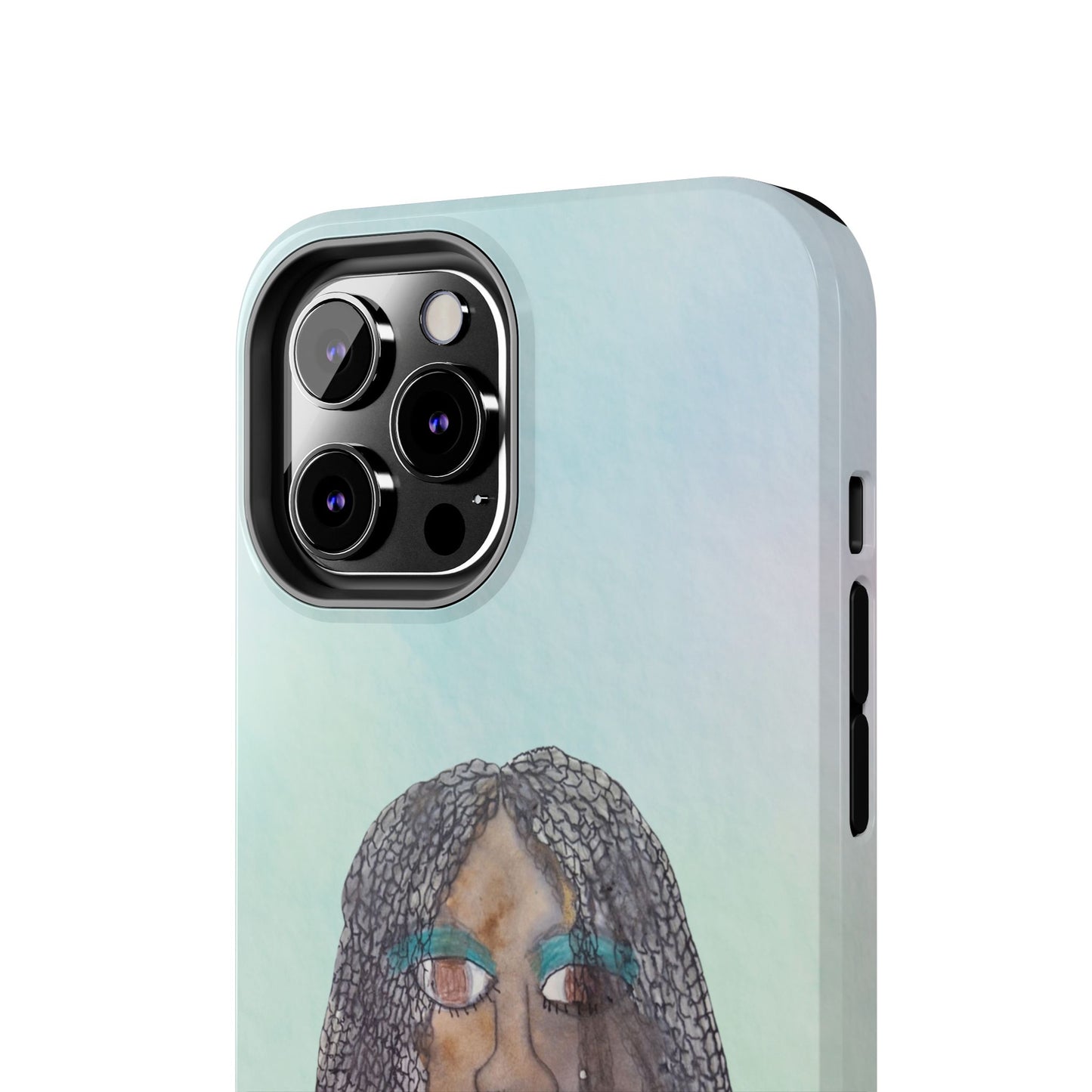 Black Woman Art, Artistic Fashion Phone Case, Colorful Unique Phone Protector, Gift for Her, Bohemian Style, Phone Cover for Creative Souls