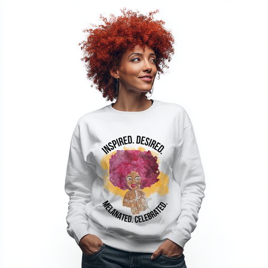 Black Girl Magic Sweatshirt #3, Black Queen Women's Empowerment Unisex Crewneck, Melanin Pride Jumper, Inspired Desired Celebrated Apparel,