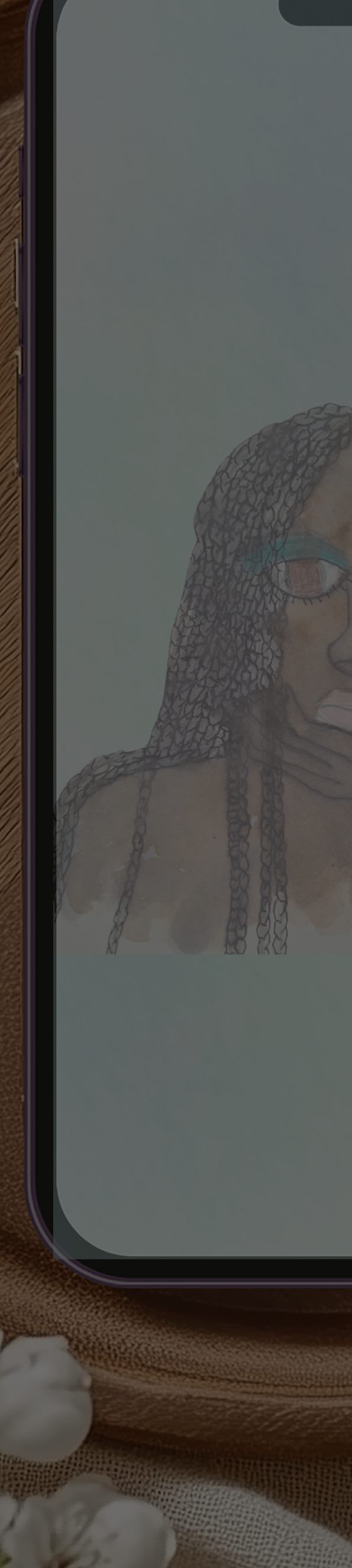 Digital Download - Black Woman Art 2, Phone Wallpaper - FREE WITH PURCHASE OF PHONE CASE!