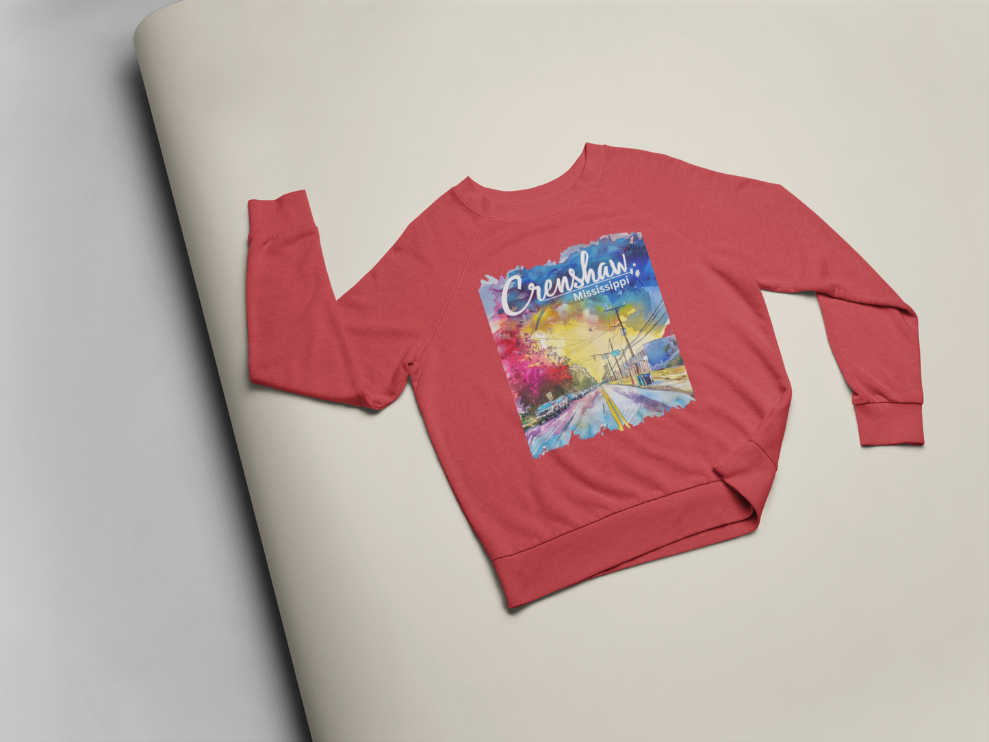 THE OTHER CRENSHAW:  CRENSHAW, MISSISSIPPI #2, Southern Graphic, African American Culture, Black History, Iconic Black Neighborhood, Graphic Sweatshirt, Urban Streetwear, Unisex, Crewneck Sweatshirt