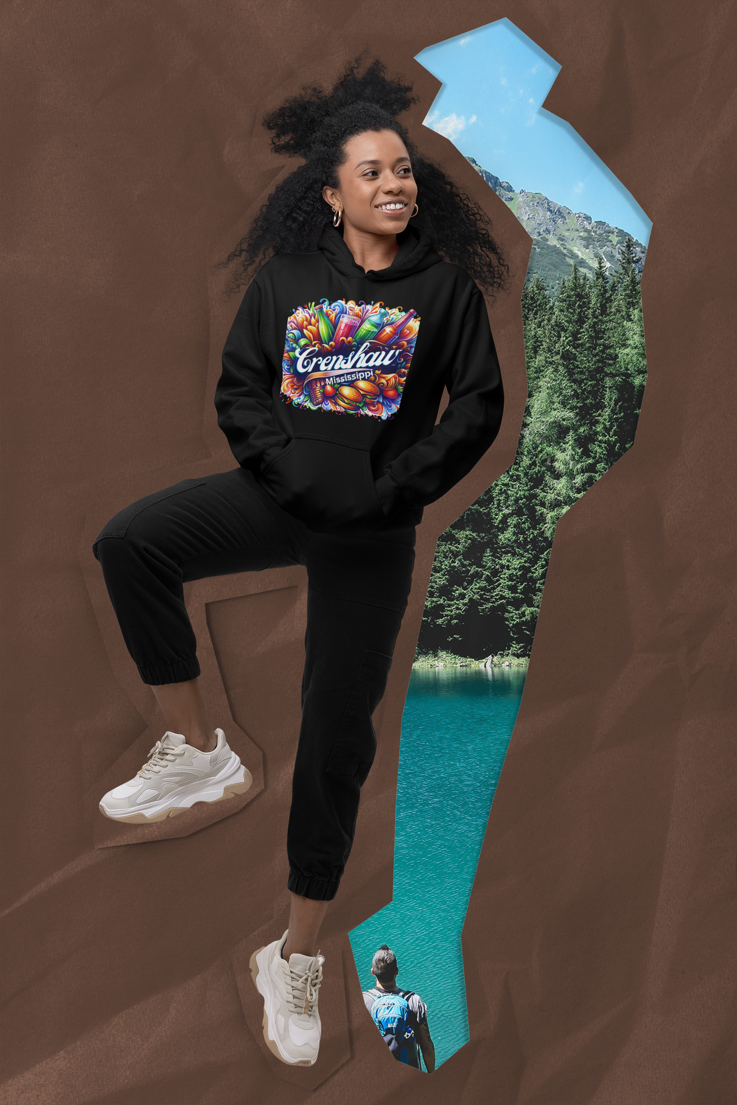 THE OTHER CRENSHAW:  CRENSHAW, MISSISSIPPI #1 Hooded Sweatshirt, Southern Graphic, African American Culture, Black History, Iconic Black Neighborhood, Graphic Sweatshirt, Urban Streetwear