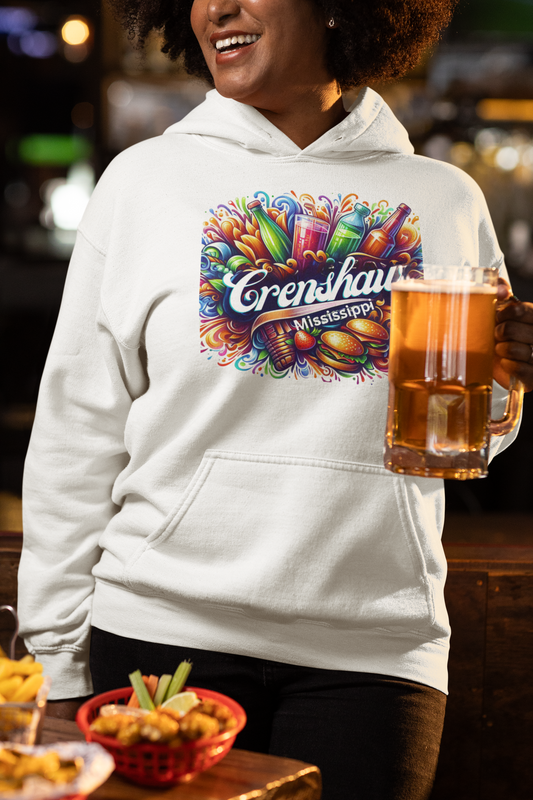 THE OTHER CRENSHAW:  CRENSHAW, MISSISSIPPI #1 Hooded Sweatshirt, Southern Graphic, African American Culture, Black History, Iconic Black Neighborhood, Graphic Sweatshirt, Urban Streetwear