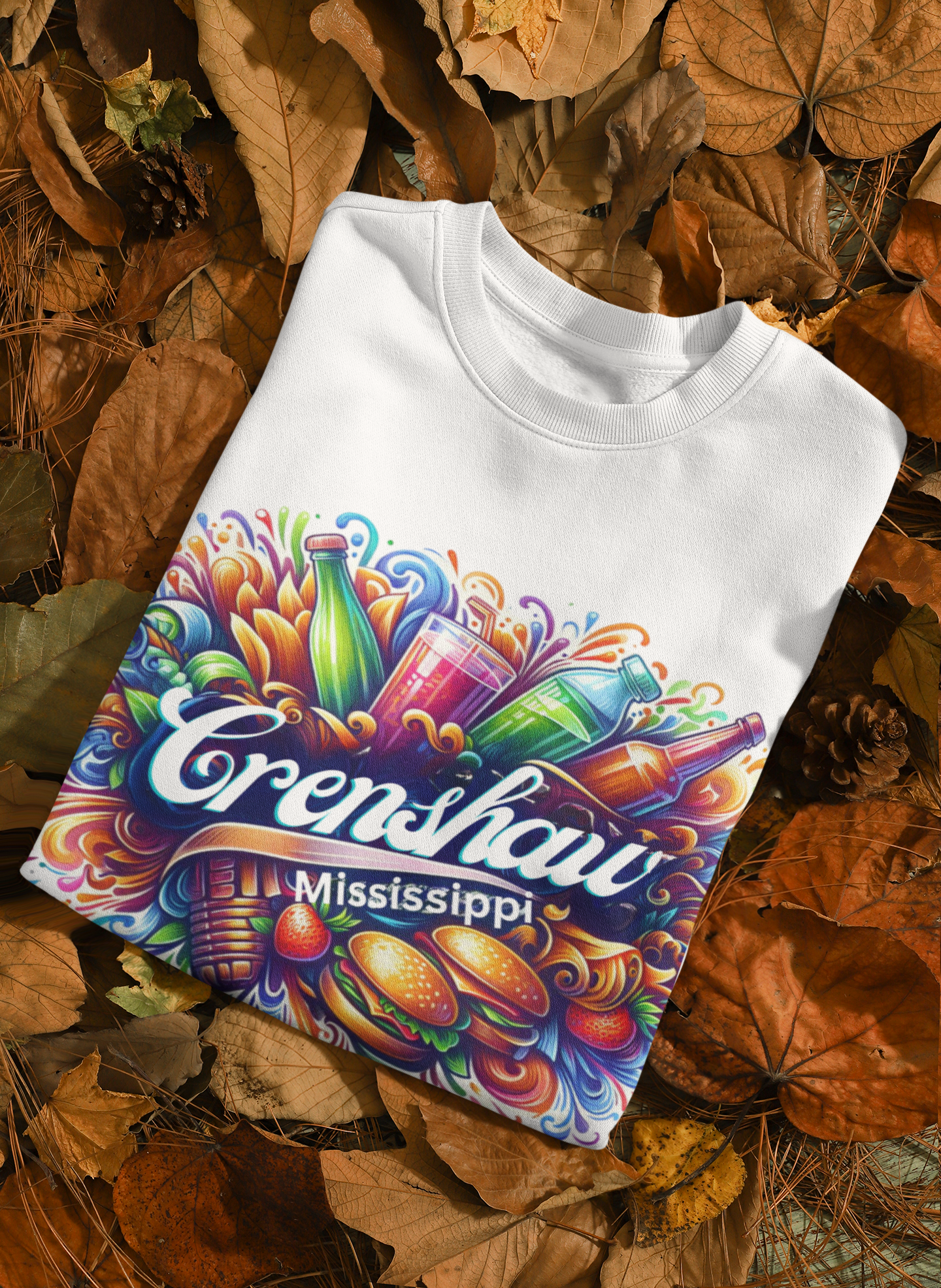 THE OTHER CRENSHAW:  CRENSHAW, MISSISSIPPI #1, Southern Graphic, African American Culture, Black History, Iconic Black Neighborhood, Graphic Sweatshirt, Urban Streetwear, Unisex, Crewneck Sweatshirt