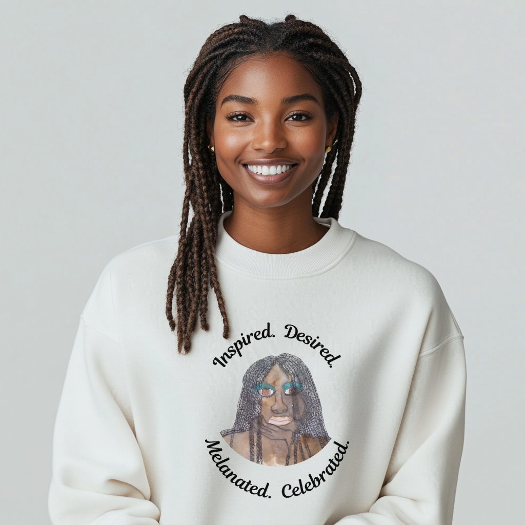Black Girl Magic Sweatshirt | Hand-Painted Art by Black Artist | Melanin Queen Crewneck 50% OFF