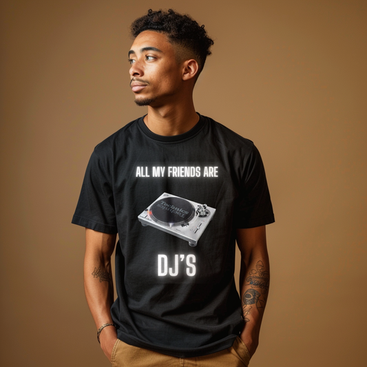 TURNTABLE, DJ FRIENDS, Graphic Short Sleeve Tee, DJ Shirt, DJ Graphic T-shirt, Turntable Graphic, Urban Streetstyle, Express Delivery