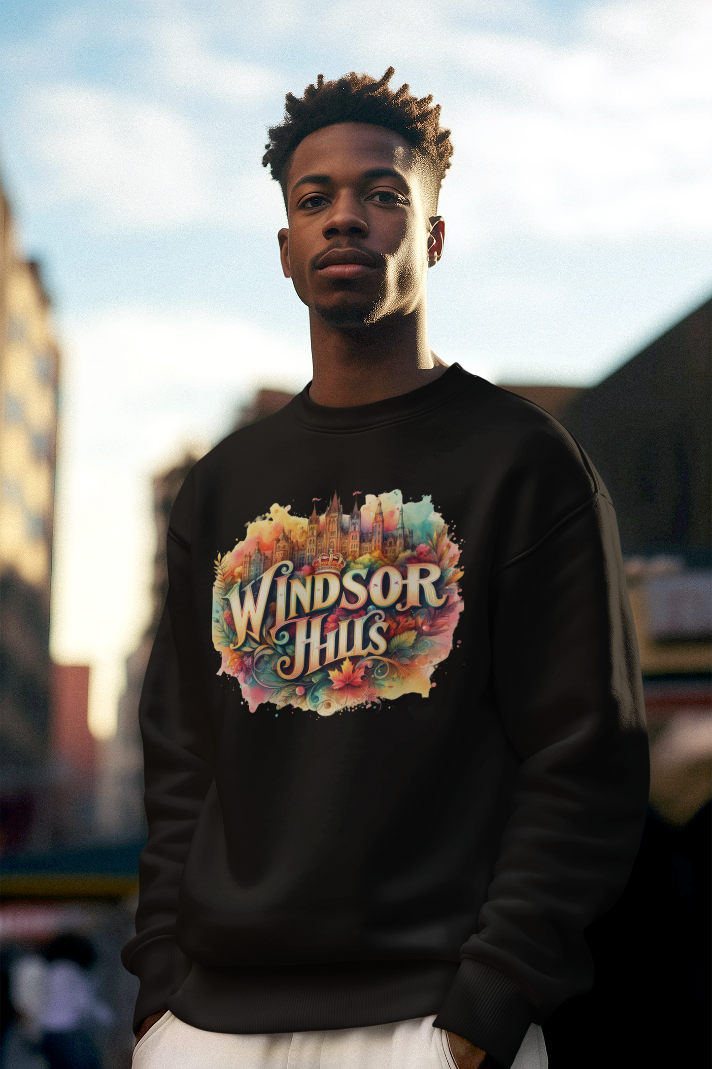 WINDSOR HILLS ONE CREWNECK, Back in the Day, African American Pride, Black History Graphic, Historic Black Neighborhood Graphic, Graphic Sweatshirt, Urban Streetwear, Unisex Crewneck Sweatshirt