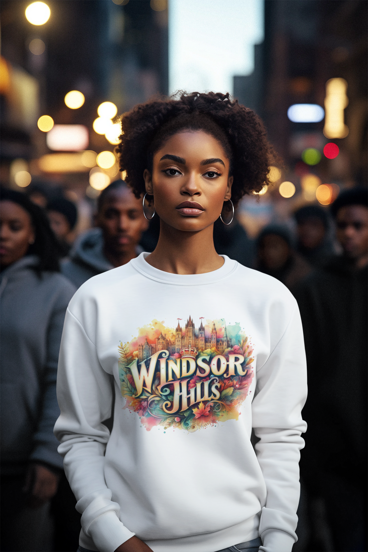 WINDSOR HILLS ONE CREWNECK, Back in the Day, African American Pride, Black History Graphic, Historic Black Neighborhood Graphic, Graphic Sweatshirt, Urban Streetwear, Unisex Crewneck Sweatshirt