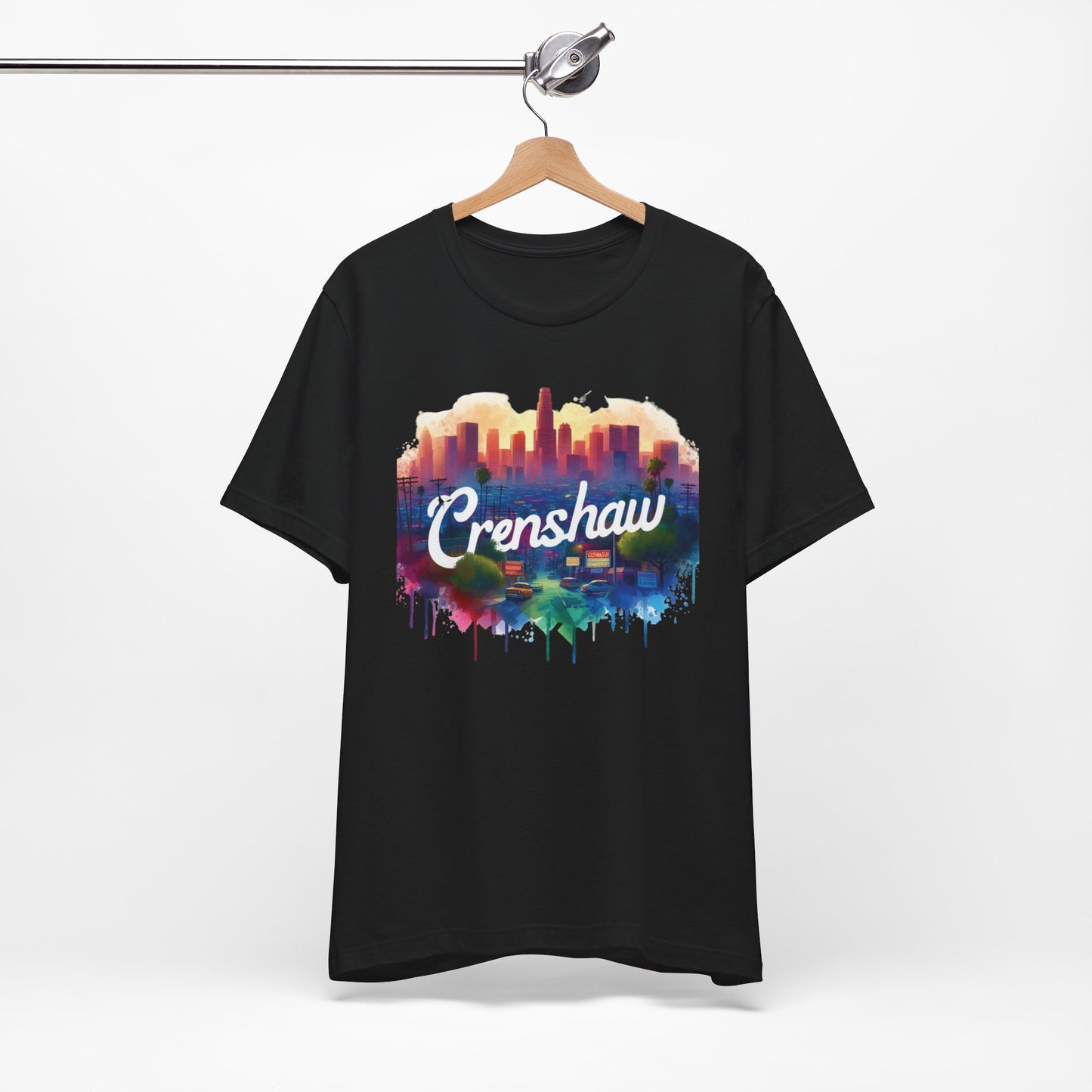 CRENSHAW ONE, Back in the Day, African American Pride, Black History, Historic Black Neighborhood, Graphic T-shirt, Urban Streetwear, Unisex Jersey Short Sleeve Tee