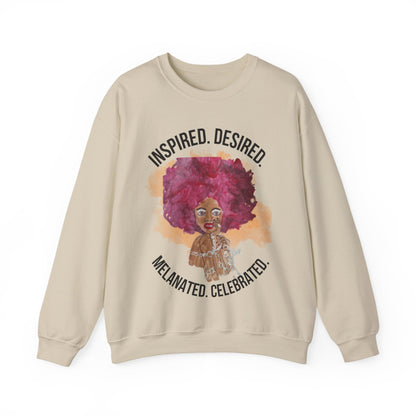 Black Girl Magic Sweatshirt #3, Black Queen Women's Empowerment Unisex Crewneck, Melanin Pride Jumper, Inspired Desired Celebrated Apparel,