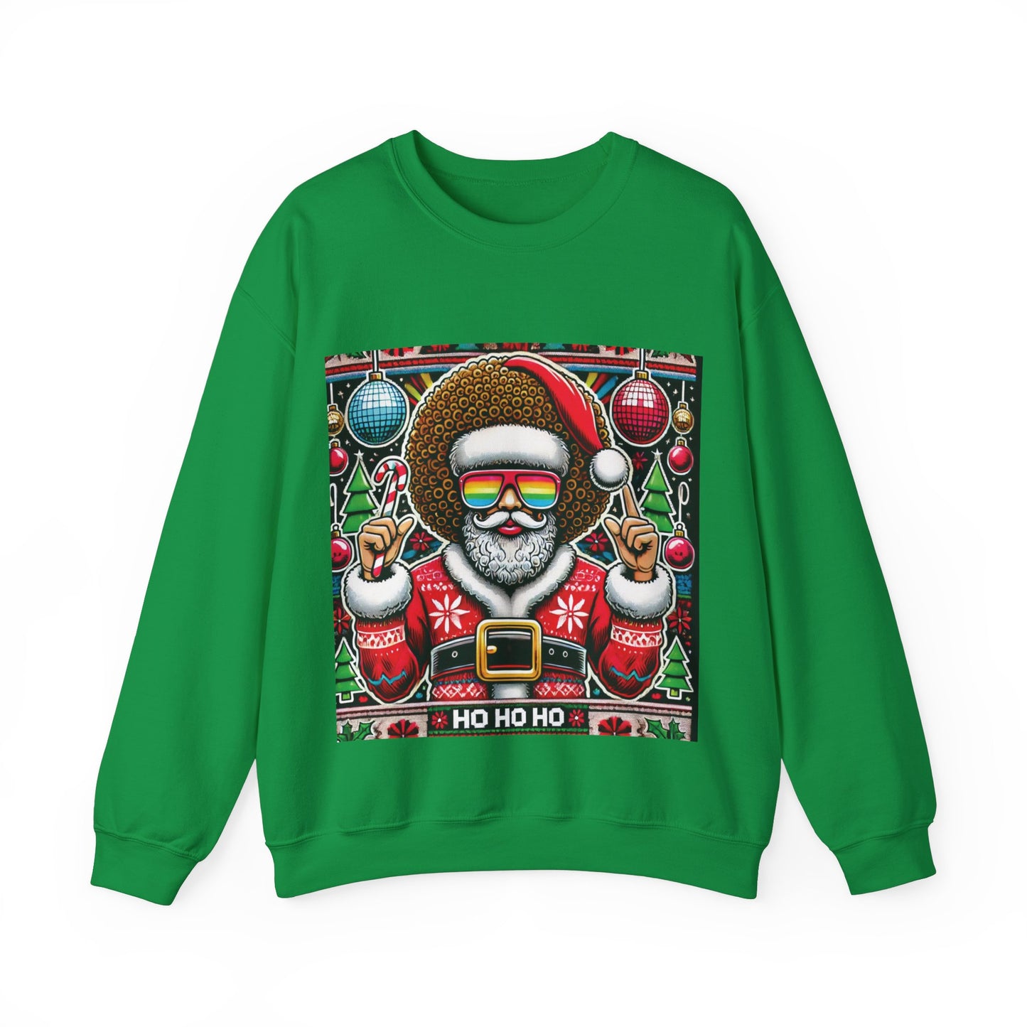 HO HO HO Ugly Christmas Crewneck Sweatshirt, Holiday Party Gift Idea, Winter Festive Jumper, Christmas Xmas Sweater, Funny Festive Apparel,