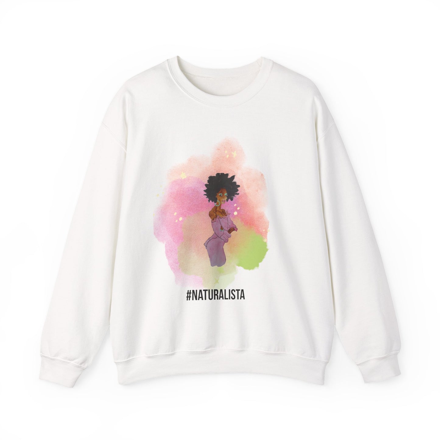 Naturalista Women's Crewneck Sweatshirt - African-American Woman Graphic