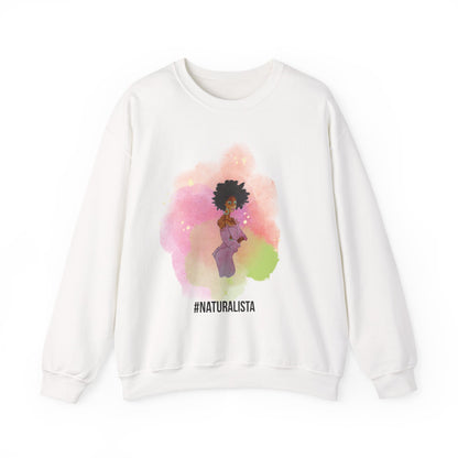Naturalista Women's Crewneck Sweatshirt - African-American Woman Graphic
