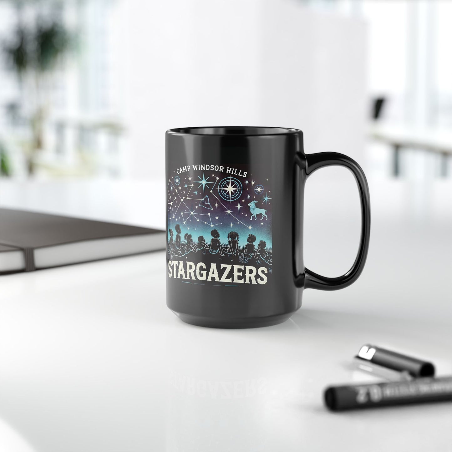 50% OFF BUNDLE & SAVE, CAMP WINDSOR HILLS STARGAZERS CLUB, Retro 1970s, Black Neighborhood Iconic Mug