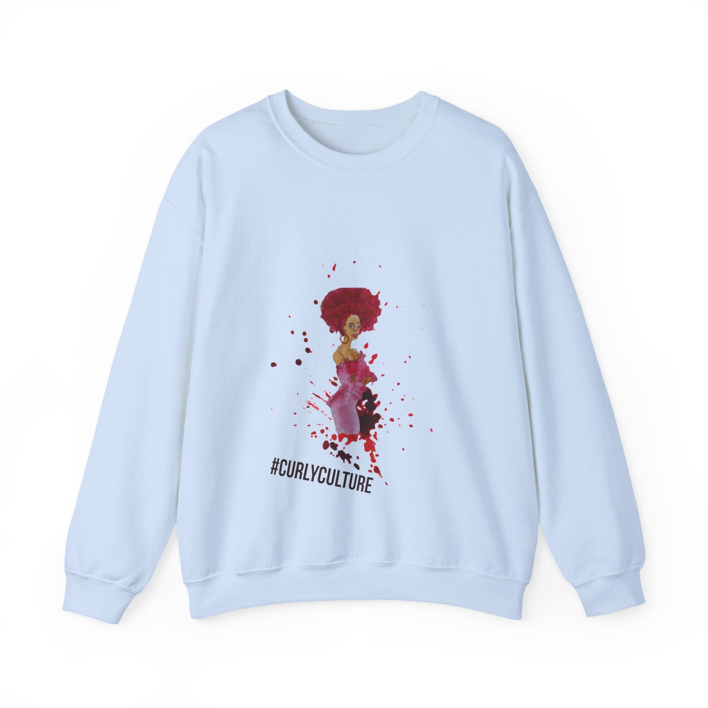 Curly Culture Women's Crewneck Sweatshirt - African-American Woman Graphic