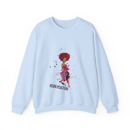 Curly Culture Women's Crewneck Sweatshirt - African-American Woman Graphic