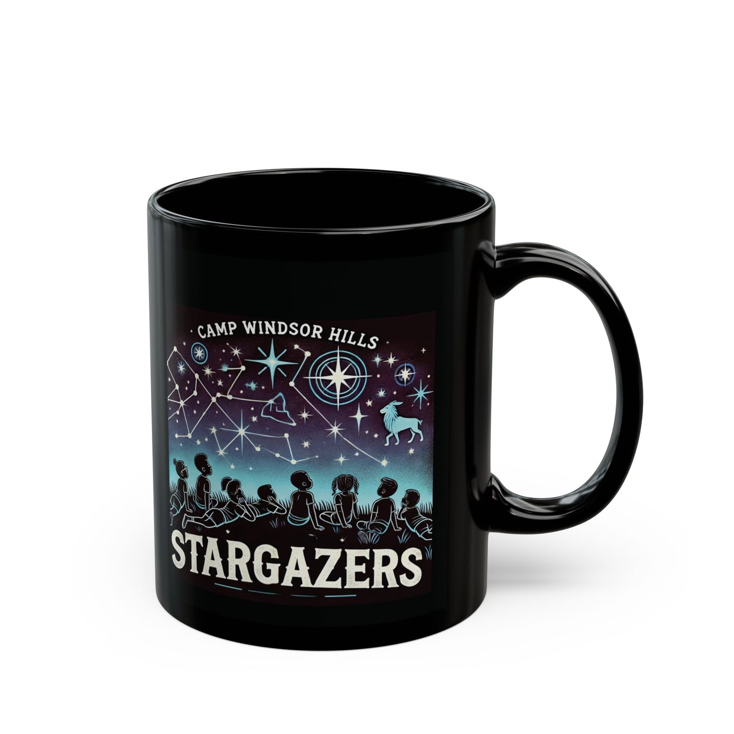 50% OFF BUNDLE & SAVE, CAMP WINDSOR HILLS STARGAZERS CLUB, Retro 1970s, Black Neighborhood Iconic Mug