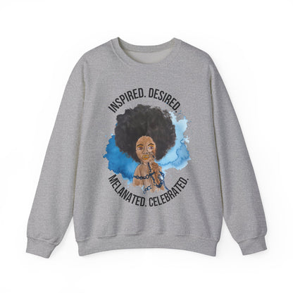 Black Girl Magic Sweatshirt #5, Black Queen Women's Empowerment Unisex Crewneck, Melanin Pride Jumper, Inspired Desired Celebrated Apparel,
