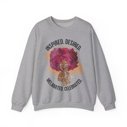 Black Girl Magic Sweatshirt #3, Black Queen Women's Empowerment Unisex Crewneck, Melanin Pride Jumper, Inspired Desired Celebrated Apparel,