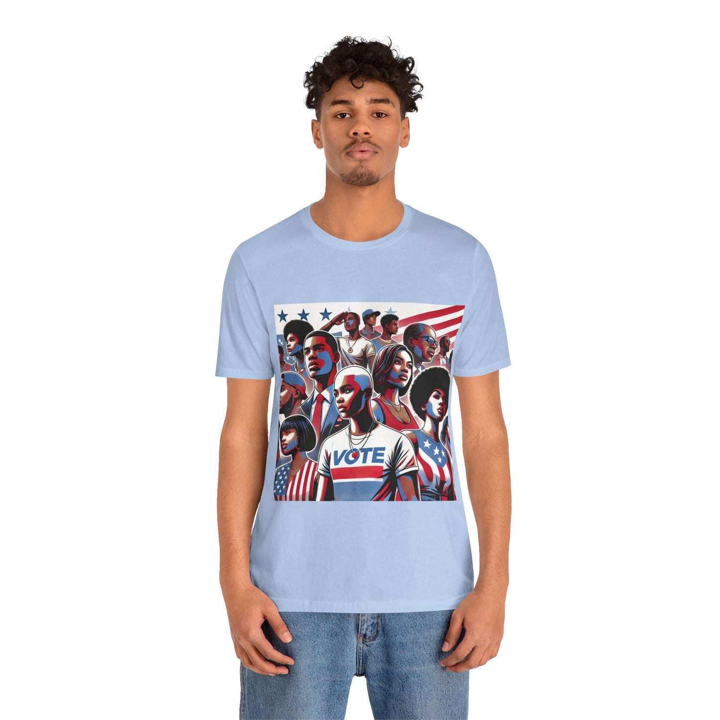 YOUNG VOTE #1, Back in the Day, African American Pride, Black History, Historic Black Vote, Graphic T-shirt, Urban Streetwear, Unisex Jersey Short Sleeve Tee