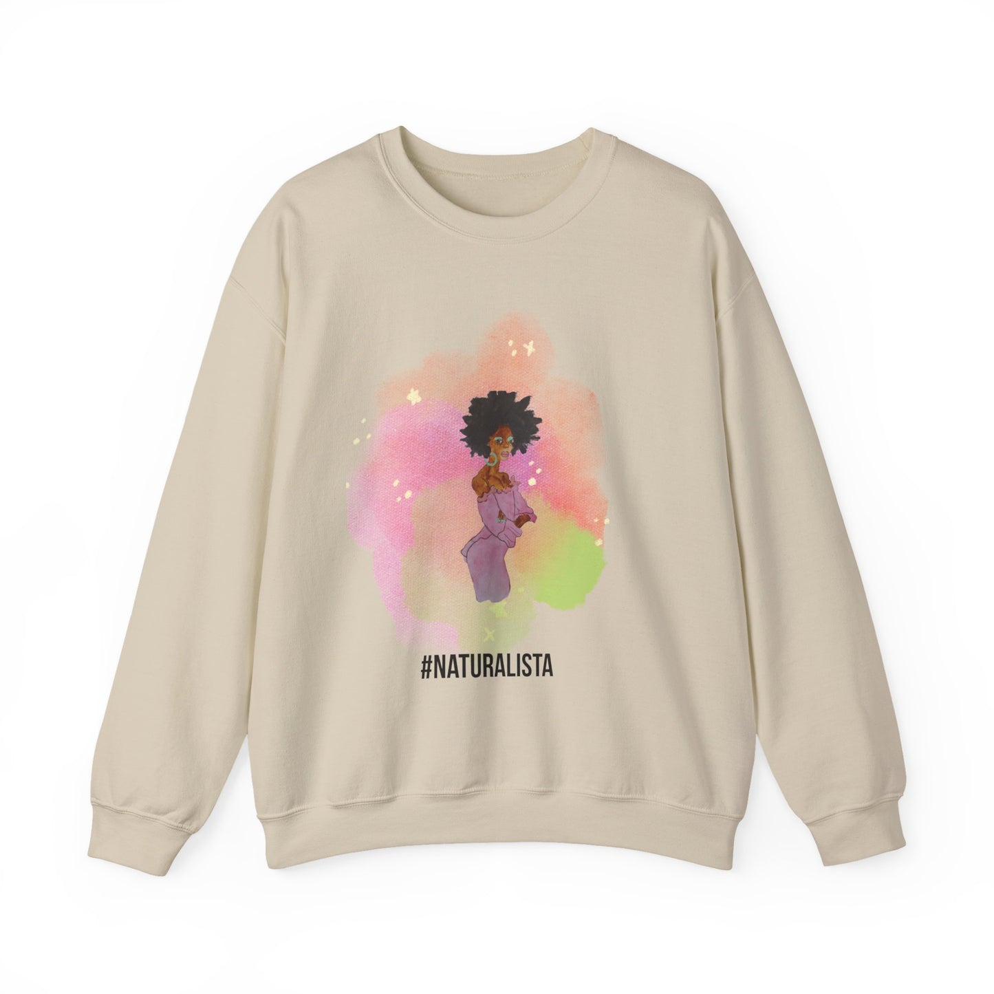Naturalista Women's Crewneck Sweatshirt - African-American Woman Graphic