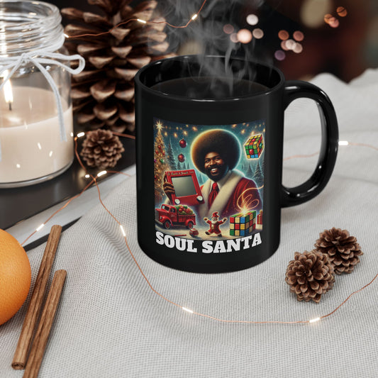 SOUL SANTA COFFEE MUG, RETRO VIBES, Ugly Christmas Gift - 11oz/15oz