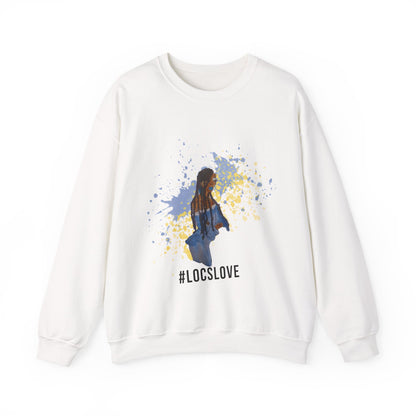 Locs Love Crewneck Sweatshirt - Black Girl Magic Unisex Heavy Blend™