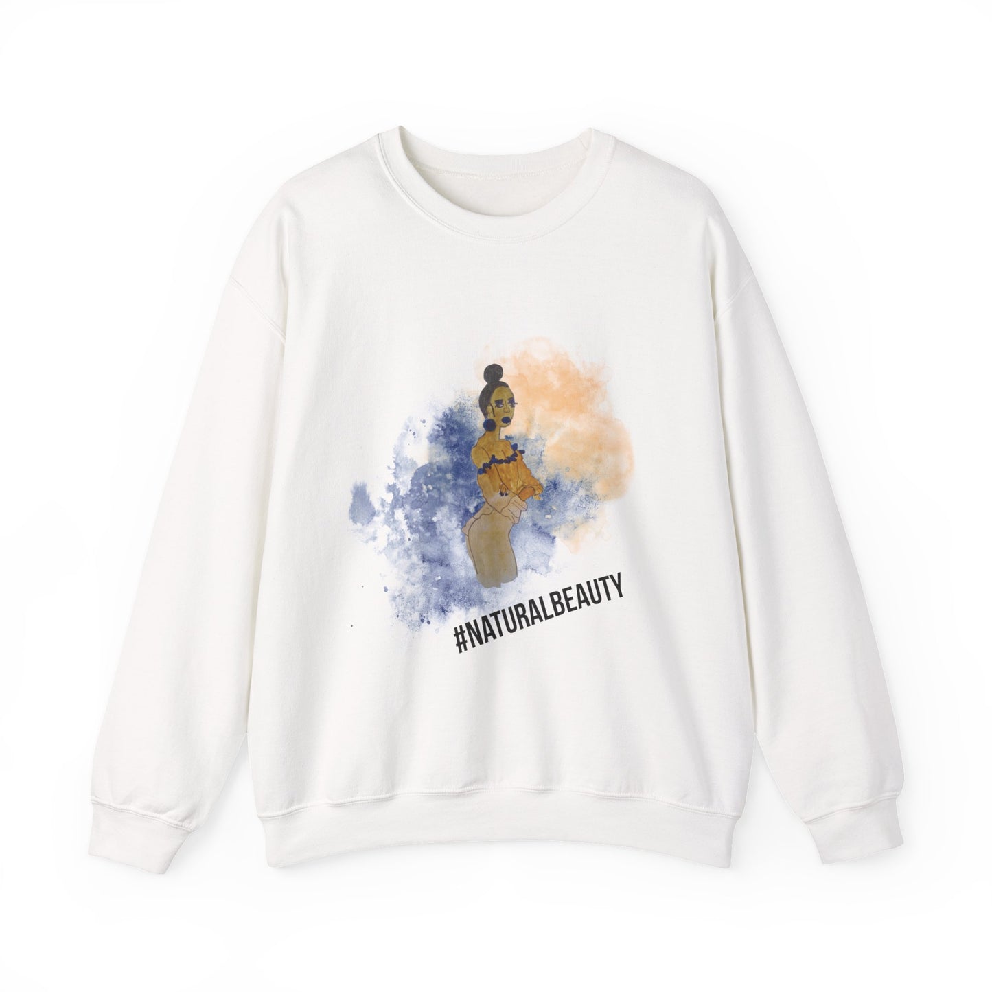 Natural Beauty Women's Crewneck Sweatshirt - African-American Woman Graphic