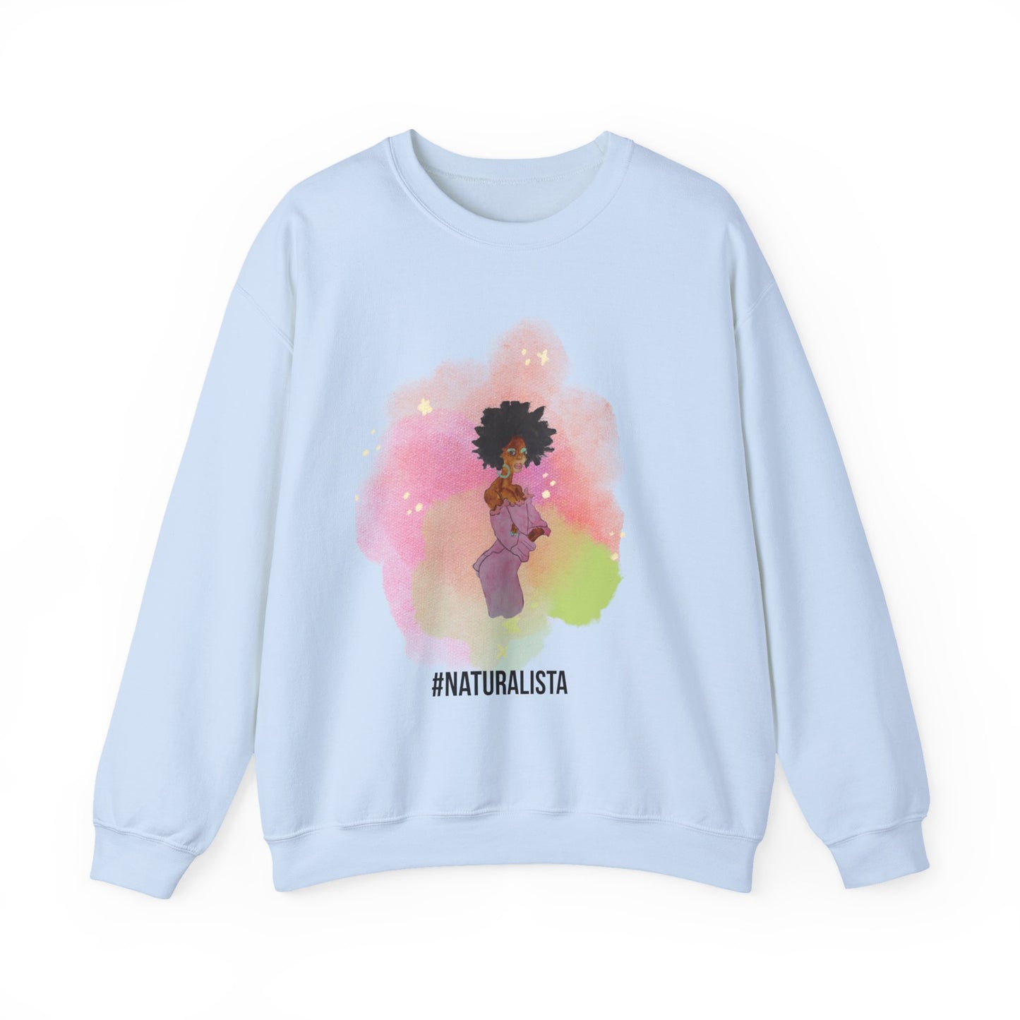 Naturalista Women's Crewneck Sweatshirt - African-American Woman Graphic