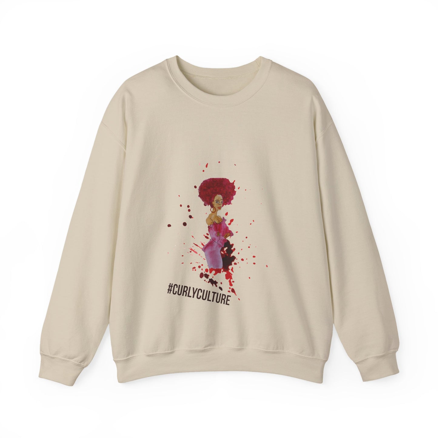 Curly Culture Women's Crewneck Sweatshirt - African-American Woman Graphic