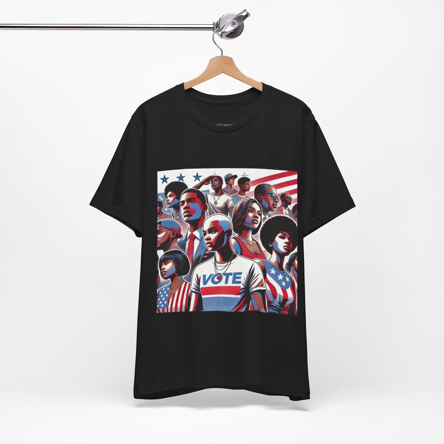 YOUNG VOTE #1, Back in the Day, African American Pride, Black History, Historic Black Vote, Graphic T-shirt, Urban Streetwear, Unisex Jersey Short Sleeve Tee