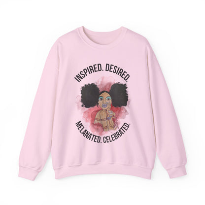 Black Girl Magic Sweatshirt #4, Black Queen Women's Empowerment Unisex Crewneck, Melanin Pride Jumper, Inspired Desired Celebrated Apparel,