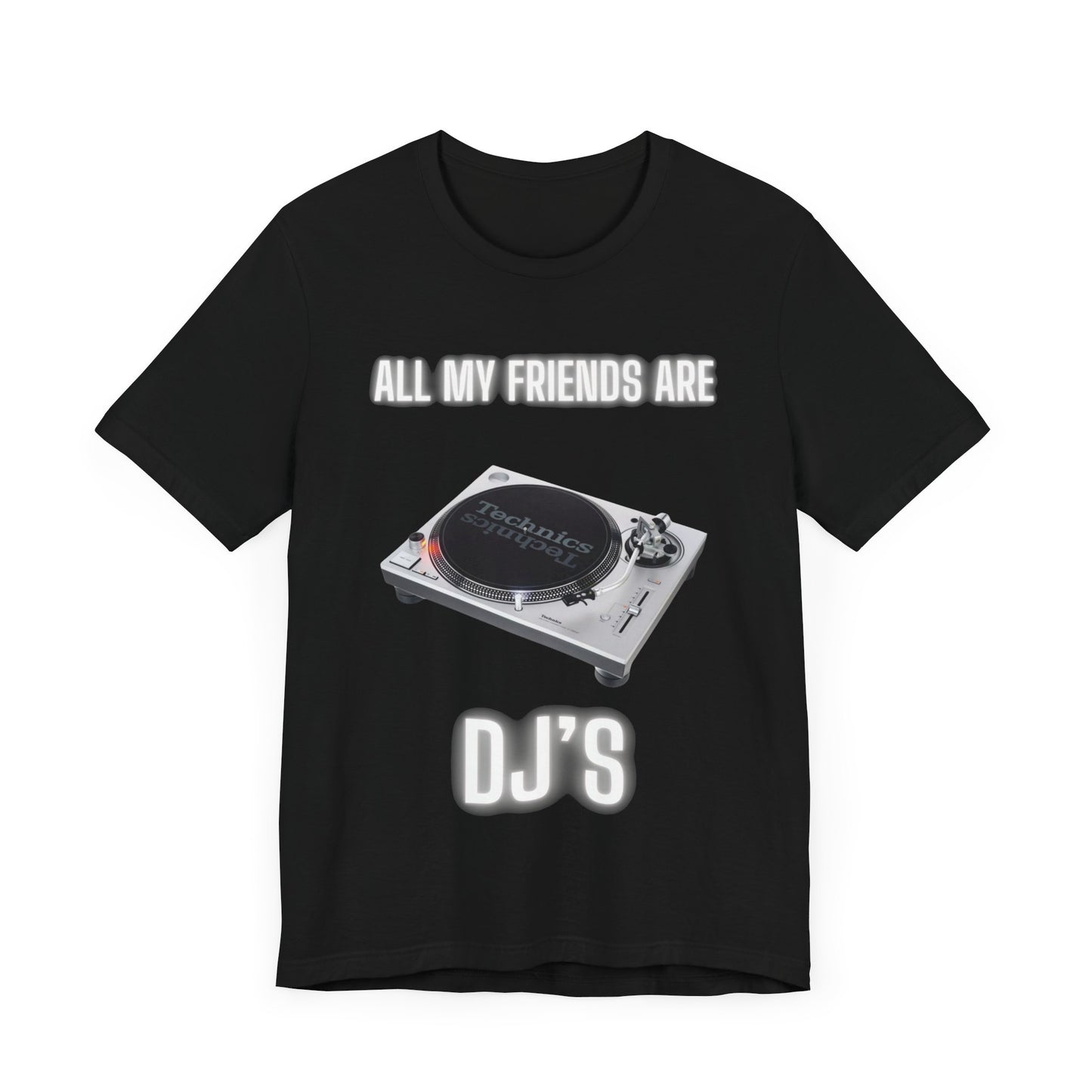 TURNTABLE (WHITE), DJ FRIENDS, Graphic Short Sleeve Tee, DJ Shirt, DJ Graphic T-shirt, Turntable Graphic, Urban Streetstyle, Express Delivery