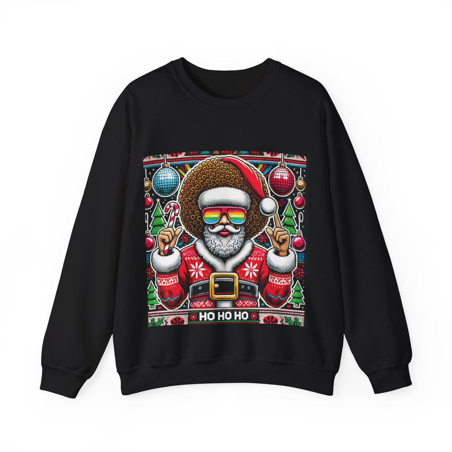 HO HO HO Ugly Christmas Crewneck Sweatshirt, Holiday Party Gift Idea, Winter Festive Jumper, Christmas Xmas Sweater, Funny Festive Apparel,