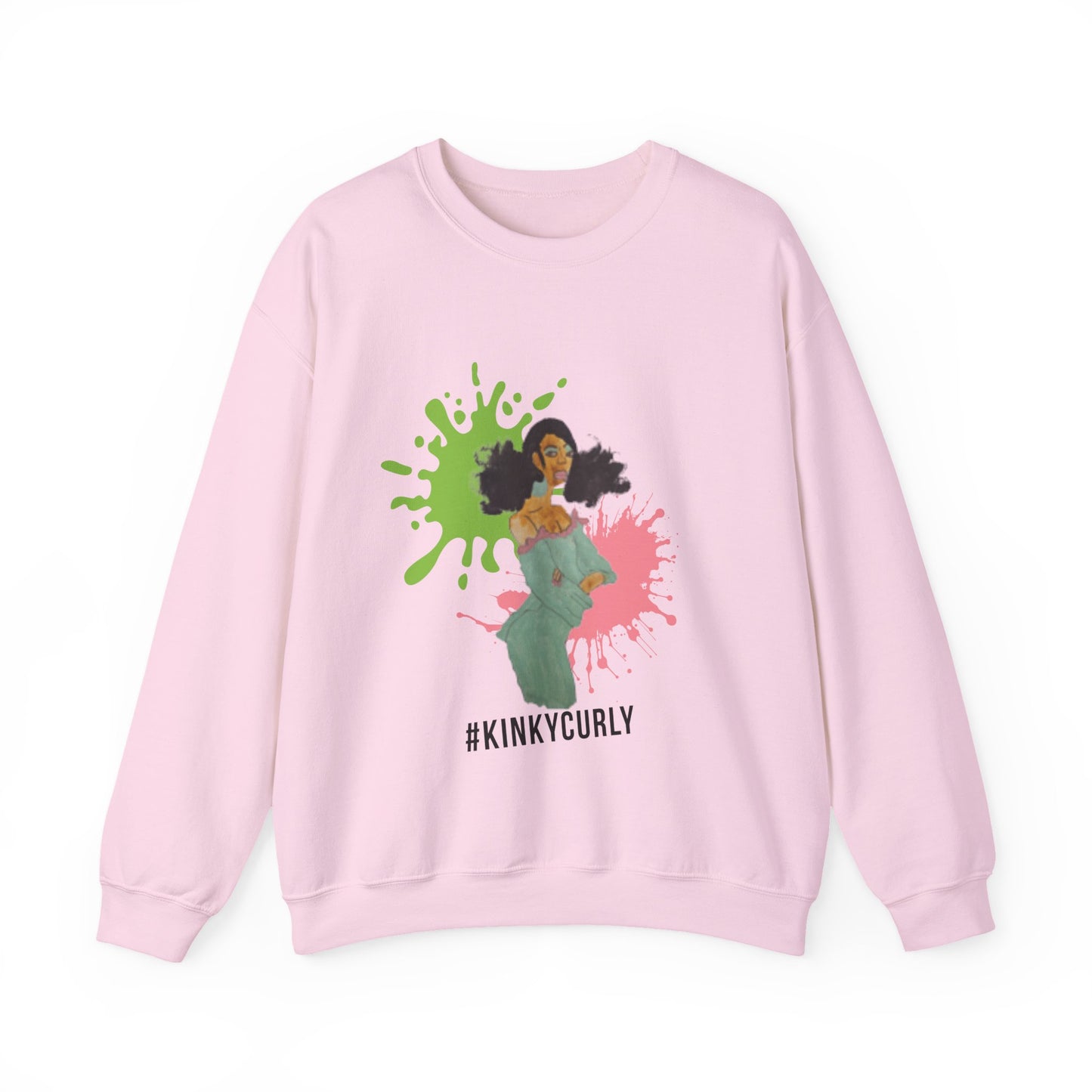 Crewneck Sweatshirt - Kinky Curly Black Girl Magic Print