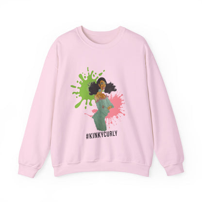 Crewneck Sweatshirt - Kinky Curly Black Girl Magic Print